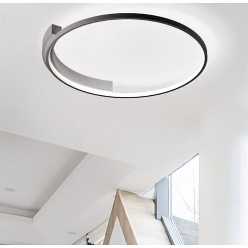 LED Ceiling Light Round Modern Dining Bedroom Decor Lighting Fixtures Iron+pvc Remote Control Hallway Indoor Kitchen Ring Lamp