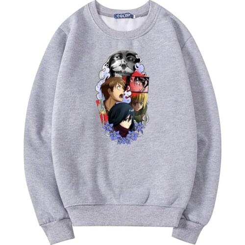 Shingeki No Kyojin Attack on Titan Cartoon Eren Jager & Mikasa Ackerman Streetwear Hoodies Mens Manga Graphic Casualn Hoody