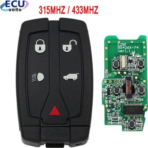 Smart Remote Key 5 Buttons 315MHz/433MHz with ID46 Chip for Land Rover freelander 2 LR2 FCC ID: NT8TX9 with small key