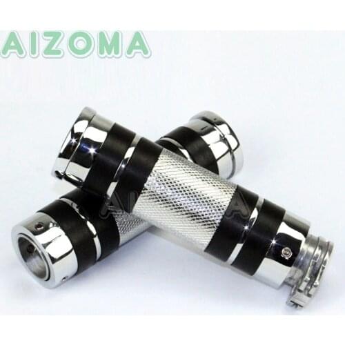 1 Pair Universal Motorcycle 7/8‘’ & 25mm Throttle Hand Grips For Harley YAMAHA Suzuki GZ250 GS500 Custom 22mm/1'' Handlebar Grip