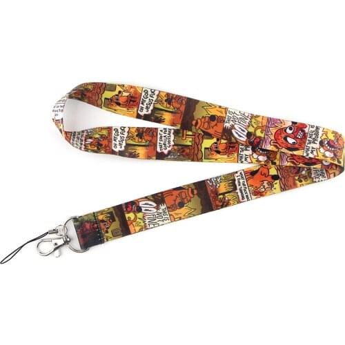 ZF1289 1pcs Cartoon This Is Fine Funny Dog Key Chain Lanyard Neck Strap For Phone Keys ID Card Creative Lanyards