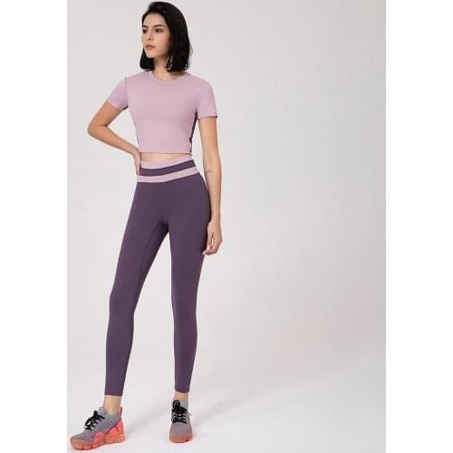 Women Patchwork Yoga Dress Suit Sets High Waist Tight Push Up Running T-skirt Sports Suits Two-Piece Suit for Fitness