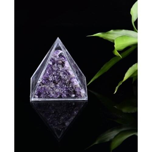 1PC natural crystal rose quartz amethyst quartz energy small piece gemstone pyramid can be used for home decoration DIY gift