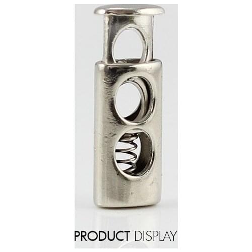 10pcs Pack Cord Lock Toggle Stopper lock Bean Silver Toggle Clip NK194