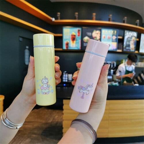 150ml Mini Cute Cartoon Thermos Portable Unicorn Coffee Tea Water Mug Kids Travel Sport Stainless Steel Vacuum Flask Cup Bottle