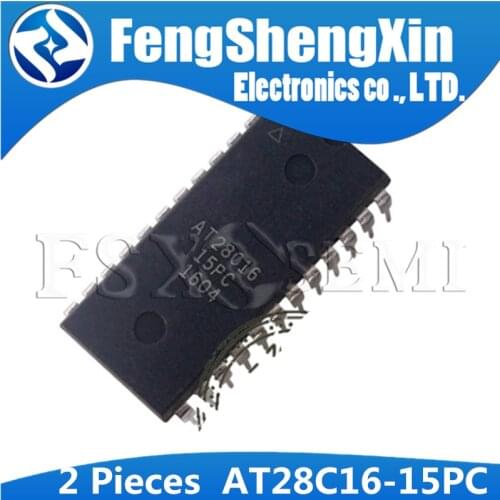2pcs AT28C16-15PC DIP24 AT28C16-15 DIP AT28C16 DIP-24 16K 2K x 8 CMOS E2PROM IC