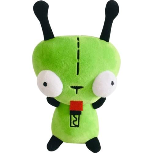 20cm 3D Eyes Green Alien Invader. Zim Jill Dog Plush Toy Soft Stuffed Animal Baby Doll Children Birthday Gift