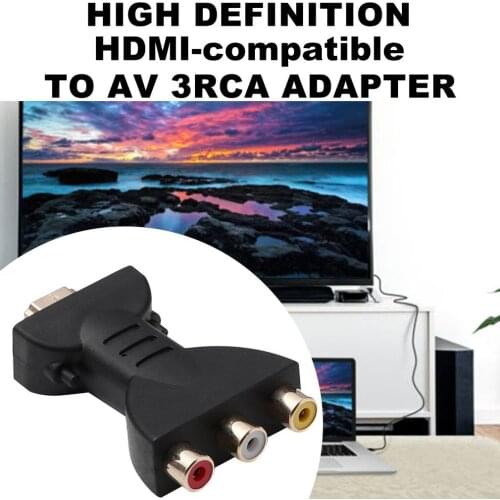 2021 New High Quality HDMI-compatible to 3 RCA Video Audio Adapter AV Component Converter For PC Computers car accessories