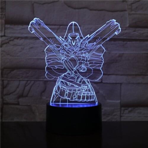 Game Overwatch 3D Lamp Table Bedroom Decorative Lamp USB Touch Sensor 7 Color Changing LED Night Light Decor Maison 2445