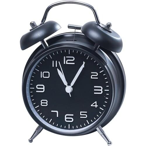 4-inch Boutique High-quality Three-dimensional Metal Bell Scanning, High Volume Silent Alarm Clock, Student and Child Gifts