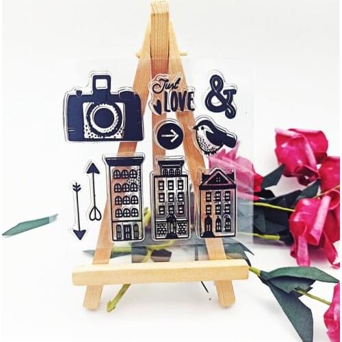 9.5*9.5CM Hot selling camera transparent clear stamp / silicone seal roller stamp DIY scrapbook album / card production