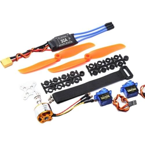 A2212 2200KV Brushless Motor 30A ESC XT60 Plug SG90 9G Micro-Servo 6035 Propeller For RC Fixed Wing Plane Helicopter