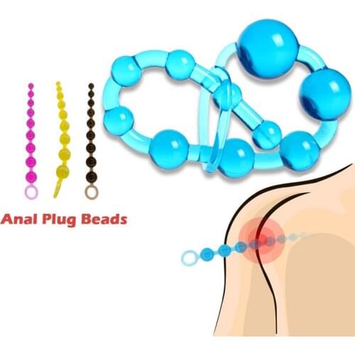 Anal Beads Orgasm Vagina Plug Play Pull Ring Ball Anal G-Spot Stimulator Butt Beads Anal Plug Silicon Prostata Massager Anal Toy