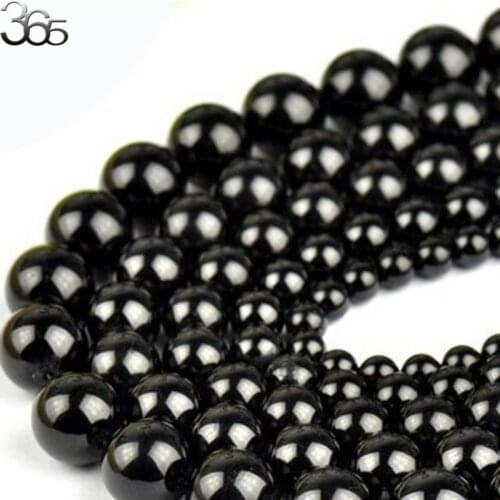 Free Shipping 6-14mm Wholesale AAA Natural Genuine Black Tourmaline Round Loose Stone Beads DIY Jewelry Necklaces or Bracelets