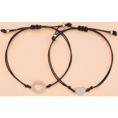 Mother Daughter Bracelets Set 2pcs Mommy and Me Matching Stainless Steel Love Heart Butterfly Jewelry Gift Mothers Day Bracelet