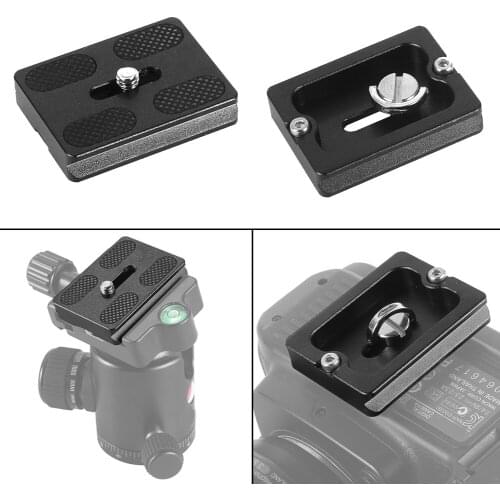 Quick Release Plate PU40 PU50 with 1/4" Screw Mount For Arca Swiss Benro Monopod Tripod Ball Head & SLR camera