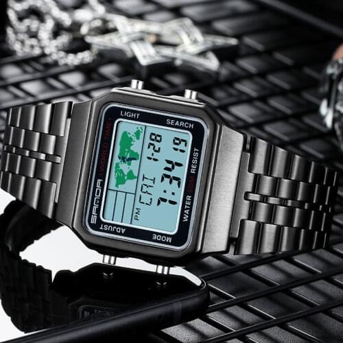 SANDA Men Digital Watch Shock Military Sport Watches Fashion Waterproof Electronic Wristwatch Mens Reloj Inteligente Hombre