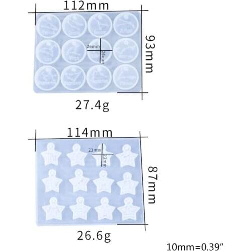 Crystal Epoxy Resin Mold 12 Constellations Pendant Casting Silicone Mould DIY X7YC