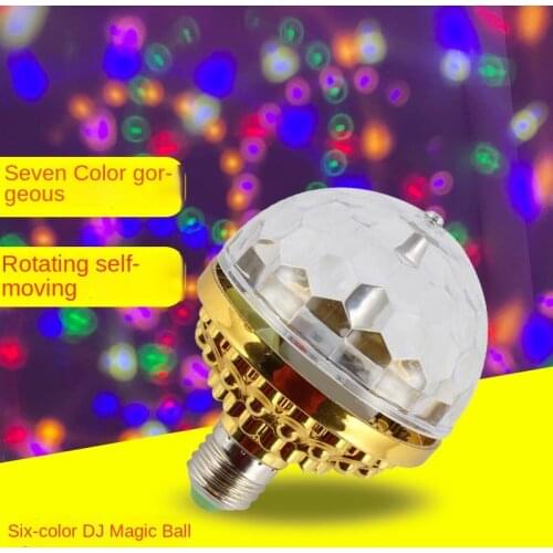 1 Set Creative E27 LED colorful bulbs Stage rotary, mini laser light, Night light crystal disco ball christmas laser projector