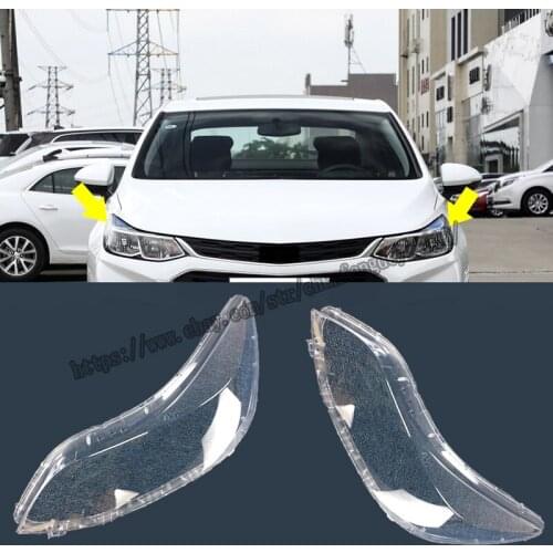 For Chevrolet Cruze 2017-2018 Clear Headlight Headlamp Lens Cover L+R high quality Car modification