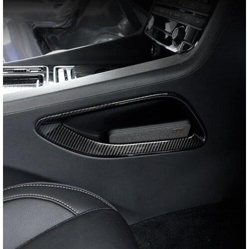 For Jaguar F-PACE 2016 2017 2018 Carbon Fiber ABS Side Gear Box Panel Decoration Frame Trim Car Sticker Decoration Styling