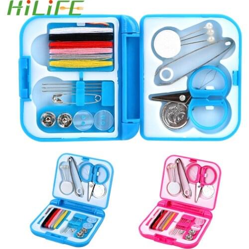 HILIFE Travel Sewing Box Portable Mini Knitting Needles Tools Home Tools Box Embroidery Craft DIY Handwork Tool