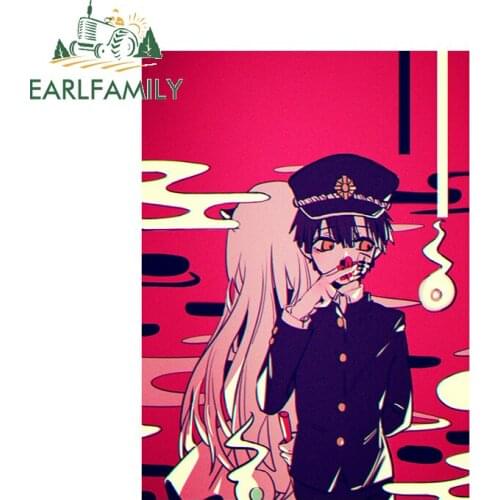 EARLFAMILY 13cm x 9.2cm for Toilet Bound Decal JDM Accessories Fashion Waterproof Occlusion Scratch Car Stickers VAN Decoration