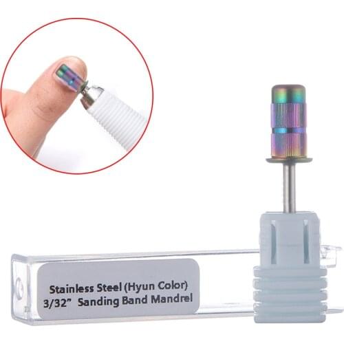 Electric Sanding Band Mandrel Manicure Drill Bit Nail Polishing Refining Nail File Drill Bits Clean Burr Cuticle Tool