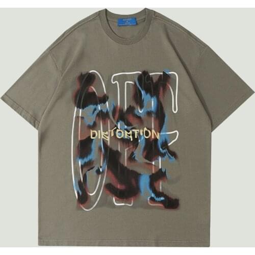 Fashion Streetwear Letters Printing Mens Oversized T-shirts Harajuku Hip Hop Tops Male Spring&Summer Cotton Short Sleeve Tees