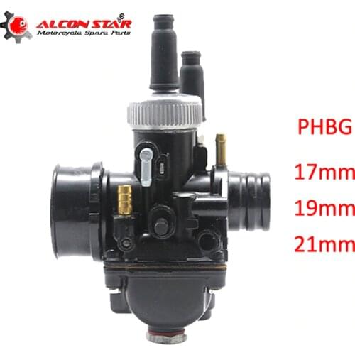 Alconstar- Motorcycle Moped Scooter 2T for Dellorto PHBG Racing 17 19 21MM Carburetor Carb with air intake RS50 47cc 49cc GY6