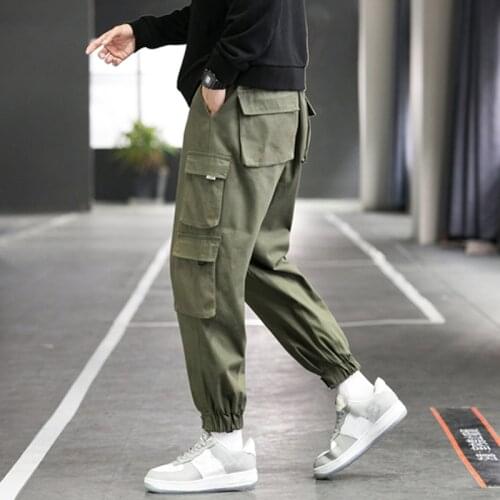 Mens overalls Multi-pocket trousers spring Men Streetwear Sweatpants Hip Hop Casual Joggers Trousers Male Fashion Pants