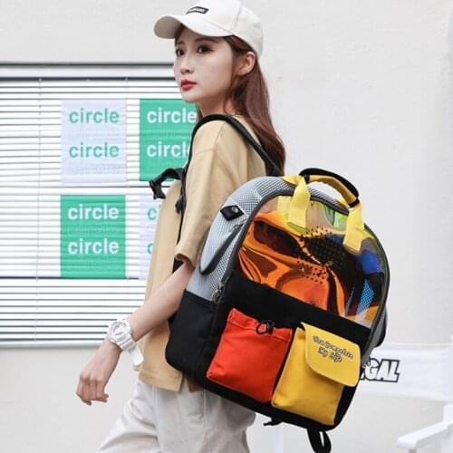 Cool Mesh Pet Dog Cat Carrier Backpack Large Capacity Subway Outdoor Breathable Portable Cat Dog Bag Pet Transport Knapsack Bag