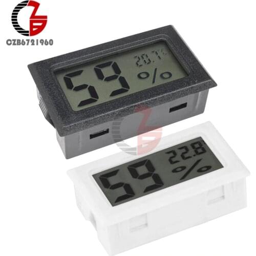 Mini LCD Digital Thermometer Hygrometer Car Auto Temperature Humidity Sensor Meter Indoor Outdoor Temperature Tester Detecor