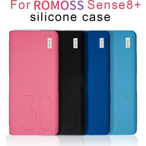 Soft Silicone Protective Case Cover for ROMOSS Sense 8+ 30000mAh Zeus 40000mAh PEA40 Power Bank Anti-skid Battery Charger Cases