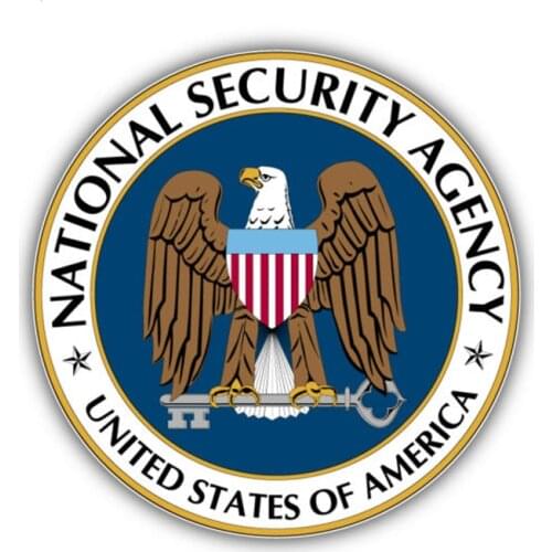 Dawasaru National Security Agency America Flag Car Sticker Waterproof Decal Laptop Motorcycle Auto Decoration PVC,12cm*12cm