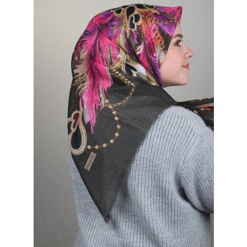 POLOİST SHİNE PATTERNED SILVERY LINEN SCARF-DESEN-24-RENK-09