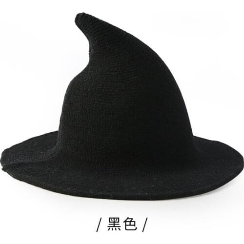 Halloween witch hat Mens and Womens wool Knit Hat Fashion Solid Hat Diversified along the Hat Girlfriend Gifts