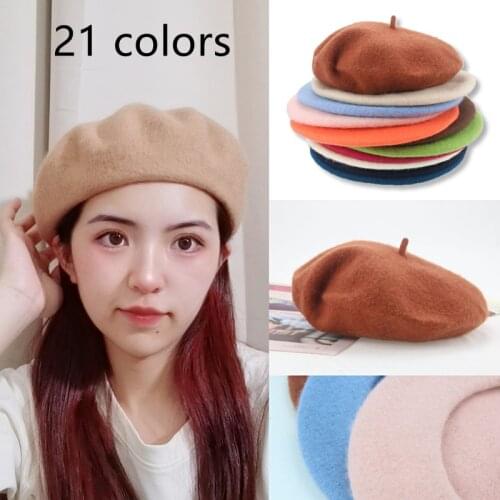 Beret women girls wool winter hat beanie vintage painter french artist beret hats elegant mushroom lady beret sombreros de mujer