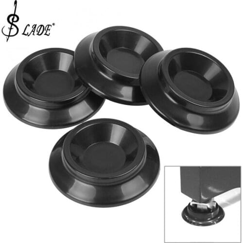 Slade 4Pcs Black Vertical Piano MATS Caster Cups Piano Accessories