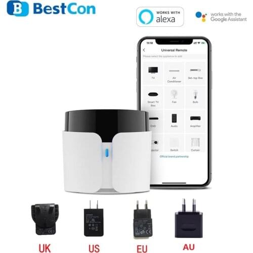 2021 BroadLink BestCon RM4C Pro IR and RF433/315 Smart Wi-Fi Universal Remote Control Works with Alexa Google Home, IFTTT