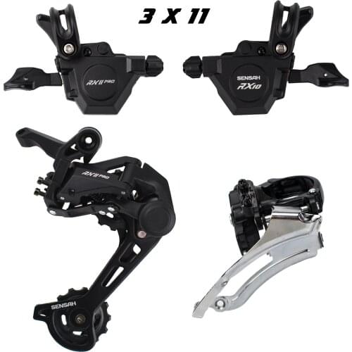 Bike 11 2x11 3x11 Speed SENSAH Bicycle MTB Group Trigger Shifter Lever Rear Derailleurs For MTB Mountain RX11PRO Group set New