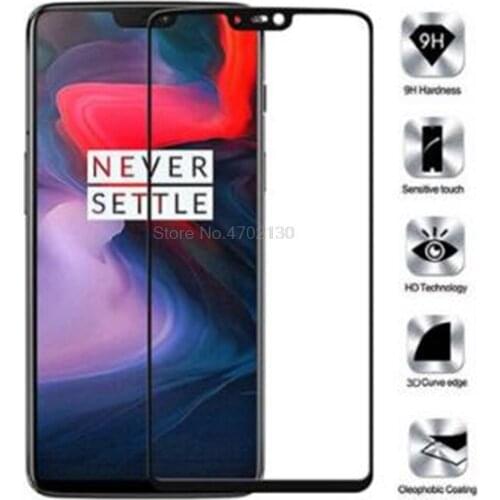 Tempered Glass For OnePlus 6 A6003 Full screen Cover Screen Protector Film For OnePlus6 One plus 6 1+6 6.28" Full Cover