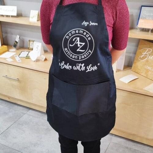 Custom made handmade pastry shop apron suit,Personalize apron with name and abbreviation,Wedding shower party baptism Apron Gift