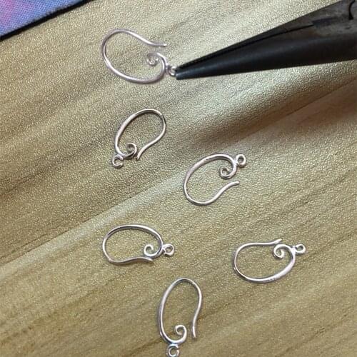 50pcs 10*20MM 925 Sterling Silver Jewelry DIY Accessories 925 Silver Hook For Necklace Findings & Components PJ014