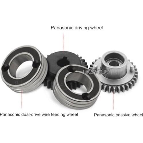 2Pieces Carbon Dioxide Gas Shielded Welding Wire Feeder Panasonic Dual Drive Guide Wheel 0.8/1.0/1.2/1.6 Driving/Passive wheel