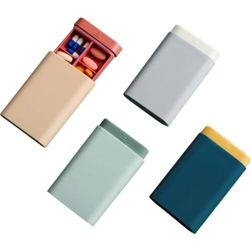 4 Colors ABS Pill Case Small Medicine Box 3/6Girds Pill Box Storage Cases Portable Medicine Organizer Green/Blue/Pink/Gray