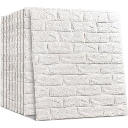 5pcs 3D Brick Wall Stickers DIY Self Adhensive Decor Foam Waterproof Wall Covering Wallpaper Background Kids Living Room