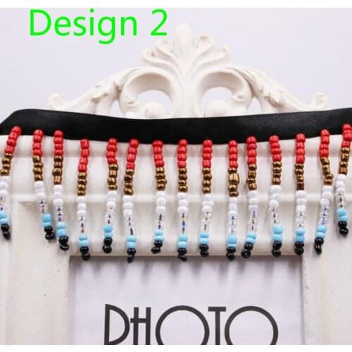 9 YARDS Stained glass beads tassel handmade lace ethnic style stage clothing accessories bar code accessories