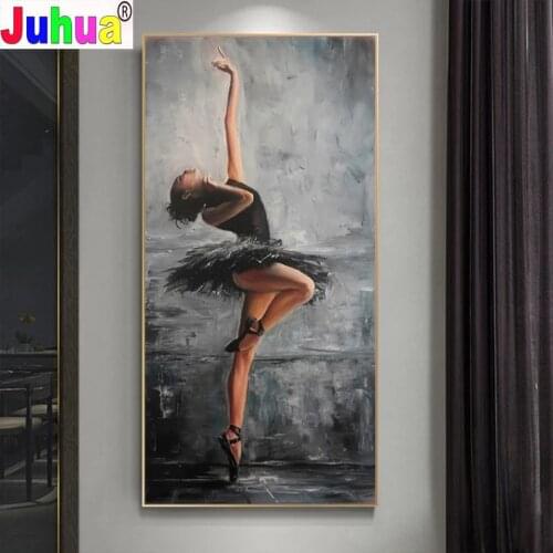 Diy 5d Diamond Painting Full Square Round Drill"Modern Elegant Figure Art Ballet Dancer "3d Embroidery crystal Drill Handicraft