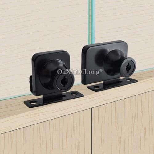 Free Shipping 8Sets Cam Cabinet Locks Shopping Mall Jewelry Phone Showcase Display Glass Cabinet Door Locks Black/Chrome